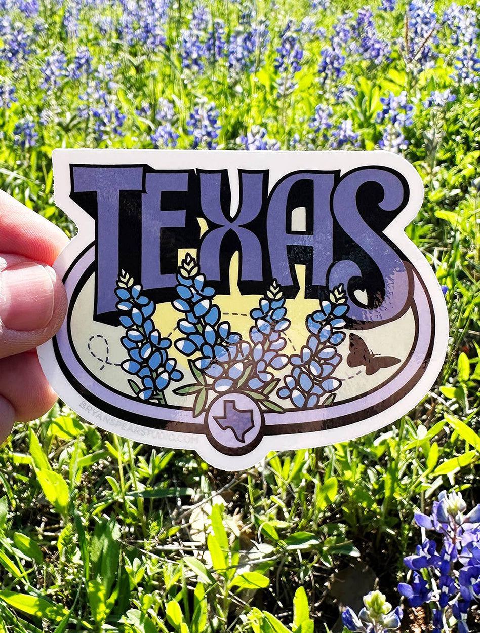 Texas Tech GIFTS
Texas Tech Decals, Magnets & Stickers
Student Essentials
Artistic design featuring Texas bluebonnet wildflowers

Printed on waterproof, weather-resistant vinyl

Long-lasting color for both indoor and outdoor use

Easy peel-and-stick backing with clean removal

Great for water bottles, laptops, journals, windows, phone cases, coolers, and more

Makes a thoughtful gift for Texans, gardeners, nature lovers, and wildflower fans

Artistic design featuring Texas bluebonnet wildflowers
