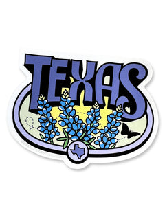 Second view of the Texas bluebonnets vinyl decal