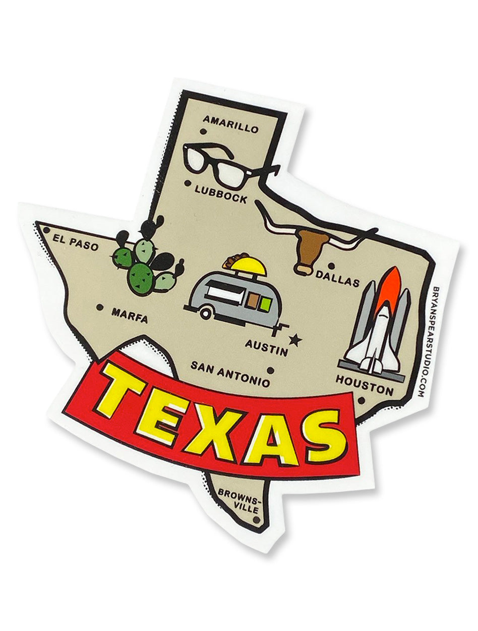 Texas Tech GIFTS
Texas Tech Decals, Magnets & Stickers
Student Essentials

Clever map-inspired “Texas” point of interest design

Weatherproof and fade-resistant vinyl construction

Safe for indoor or outdoor use

Sticks to a wide range of surfaces with easy removal

Perfect for cars, coolers, phone cases, laptops, water bottles, journals, and more

Makes a great Texas souvenir or stocking stuffer