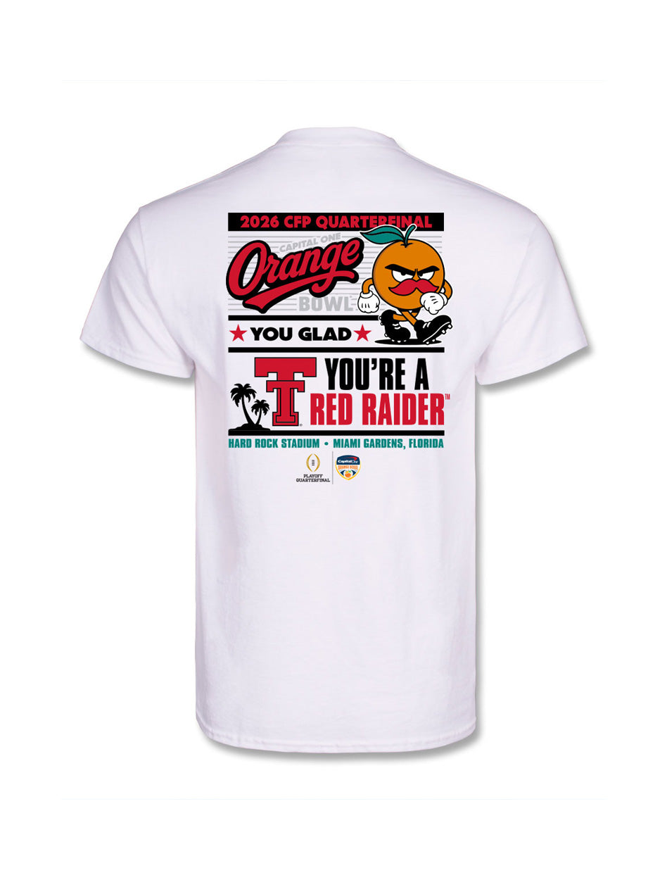 Texas Tech 2025 CFP Orange Bowl - Youth - Orange You Glad - WHITE
