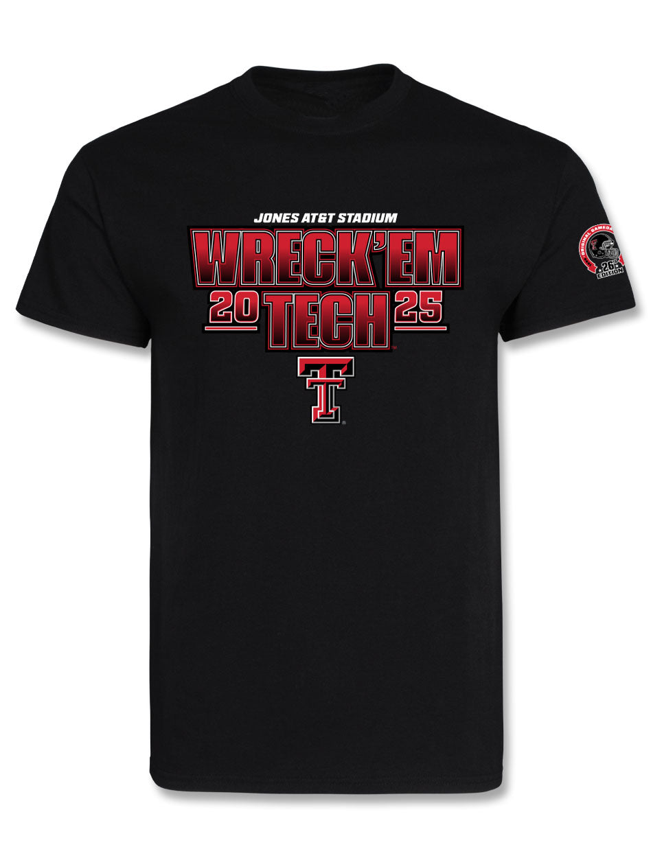 Texas Tech 2025 Official Wreck 'Em Tech Game Day BLACK T-Shirt – Red ...