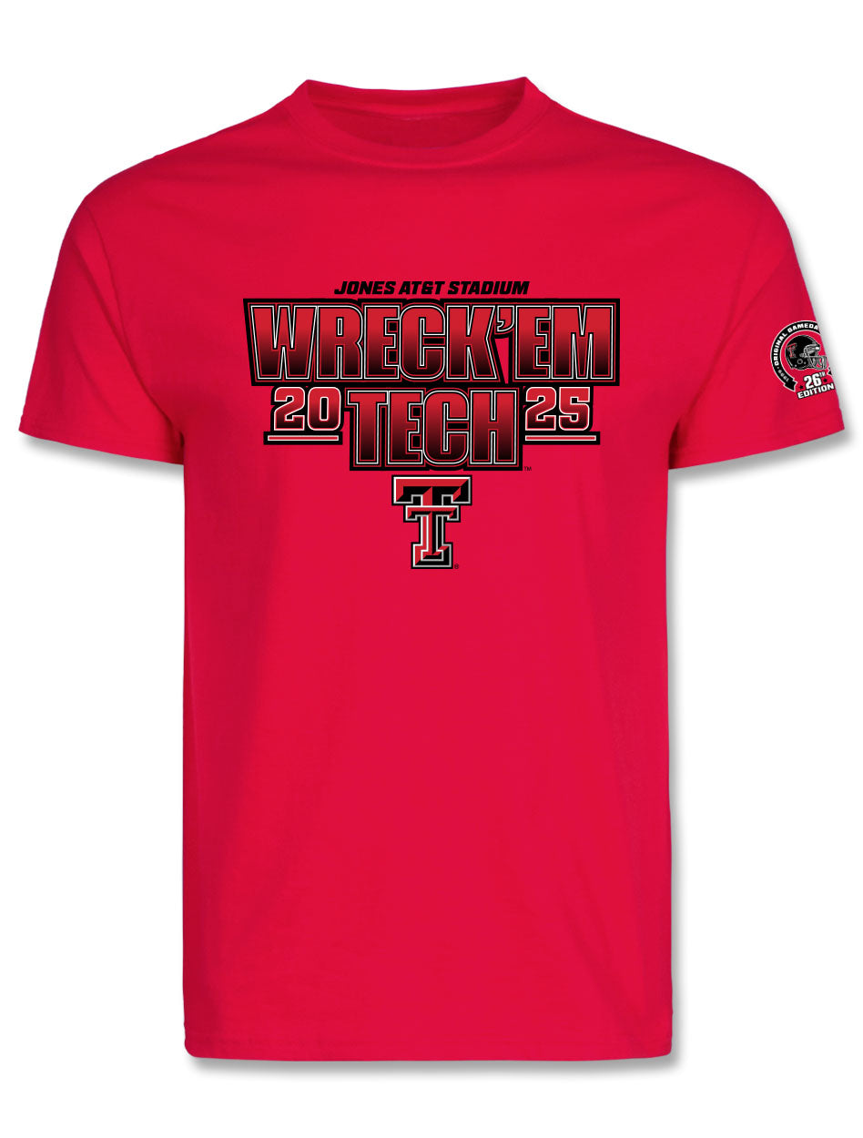 Texas Tech 2025 Official Wreck 'Em Tech Game Day RED T-Shirt – Red ...