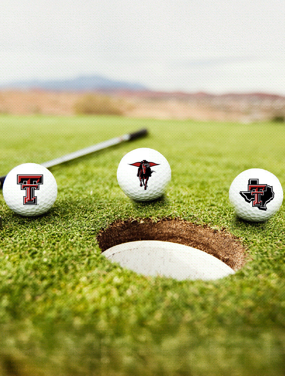 Texas Tech golf balls, Texas Tech 3-pack golf set, Red Raiders golf gear, Double T golf accessories, Texas Tech golf gift, collegiate golf balls Texas Tech, Masked Rider golf balls