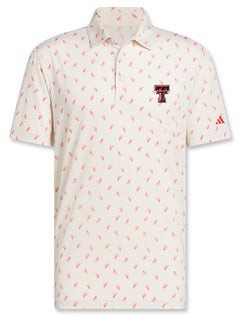 Texas Tech Adidas Golf "Eagle" Print Mesh Polo