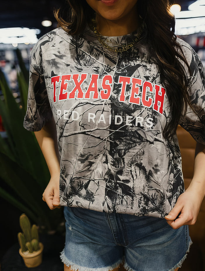 Texas Tech Men's Clothing
Texas Tech Women's Clothing
Texas Tech Men's T-Shirts
Texas Tech Women's T-Shirts
Texas Tech New Products
Texas Tech As Seen On Campus
Texas Tech Short Sleeve T-Shirts
Texas Tech camo shirt
Texas Tech Red Raiders graphic tee
Women's Texas Tech camo t-shirt
Texas Tech cropped shirt
Texas Tech game day outfit
Texas Tech university apparel
Red Raiders camo shirt