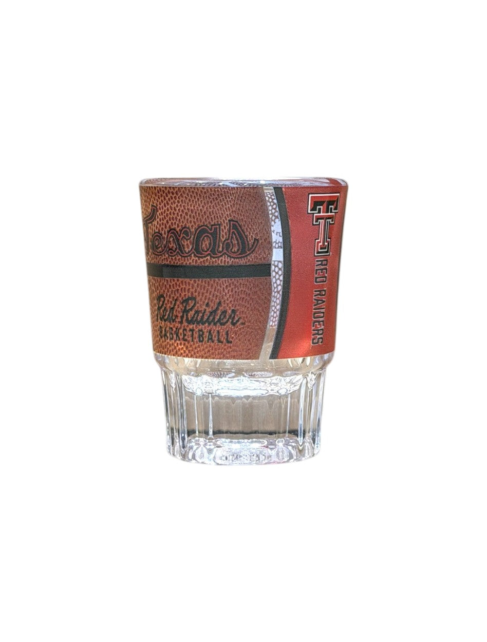 Texas Tech "Basketball" Gameball 2oz Prism Shot Glass