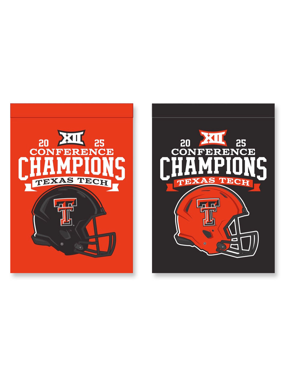 Texas Tech Big 12 CHAMPS "Helmet" Double Sided House Banner