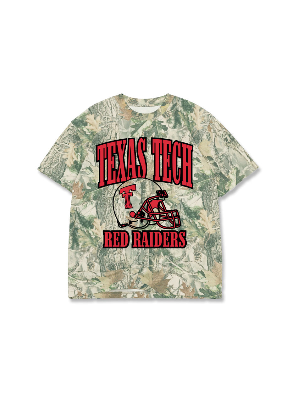 Texas Tech "Camo Helmet" YOUTH Camo Short Sleeve T-Shirt
