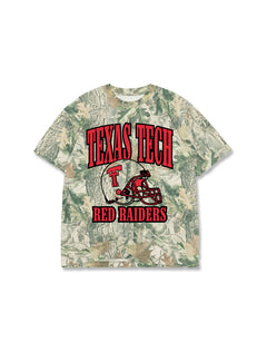 Texas Tech "Camo Helmet" YOUTH Camo Short Sleeve T-Shirt