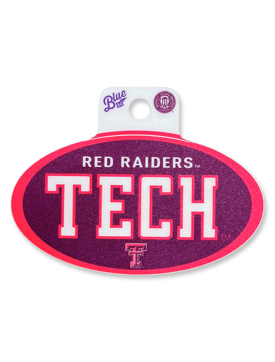 Texas Tech decal
Red Raiders TECH sticker
Texas Tech oval decal
Texas Tech car sticker
Double T decal
Texas Tech logo sticker