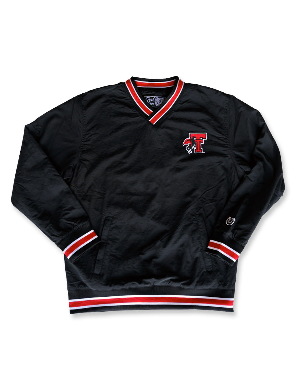 Texas Tech Dark Horse "TB Rearing Rider" Black V-Neck Pullover