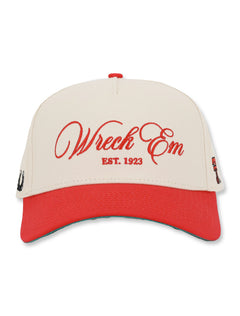 Texas Tech Dark Horse "Wreck 'Em Script" Ivory Snapback Cap