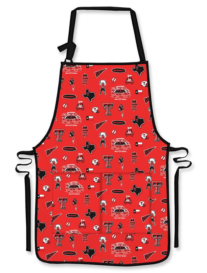 Texas Tech GIFTS
Texas Tech New Products
Texas Tech BBQ Essentials
Texas Tech kitchen gear, Texas Tech grilling apron, Texas Tech BBQ apron, Impressions Design apron, Texas Tech chef apron, tailgate apron Texas Tech, Red Raiders culinary accessories, Jones AT&T Stadium apron, Texas Tech fan gifts, Texas Tech logo apron.