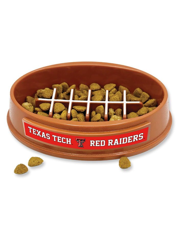 Texas Tech Dog Bowl, Texas Tech Pet Gear, NCAA Slow Feeder Dog Bowl, Texas Tech Red Raiders Dog Accessories, Anti-Choke Pet Feeder, Texas Tech Puppy Supplies, Game Day Pet Bowl.