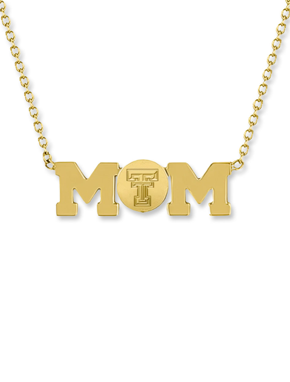 Texas Tech Double T "Mom Bar" Necklace