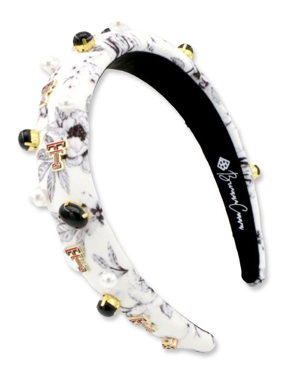 Texas Tech Floral Toile Logo Headband