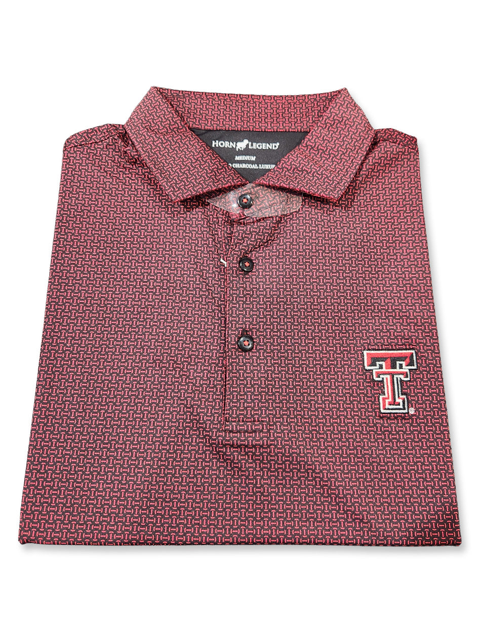 Texas Tech "Football Laces" Men's Polo