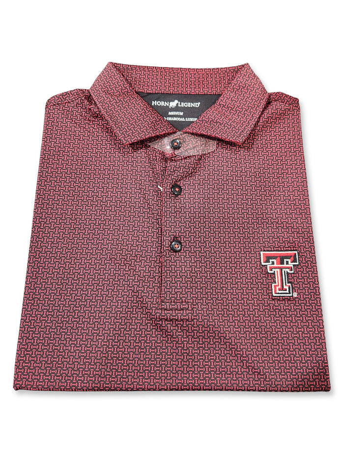 Texas Tech "Football Laces" Men's Polo