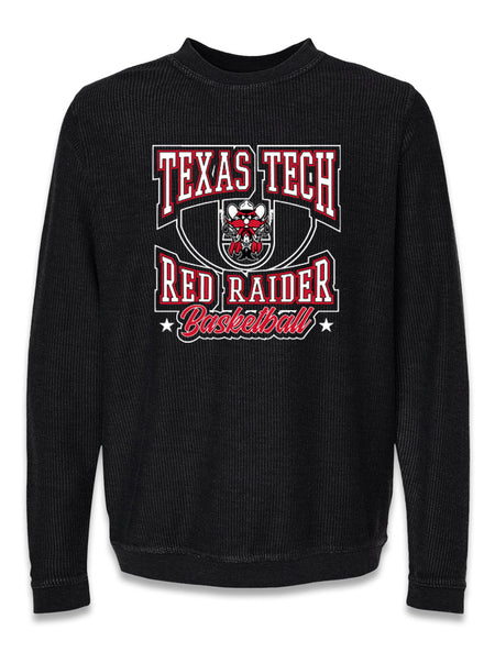 Texas Tech "Free Throw" Basketball Corded Crew Sweatshirt