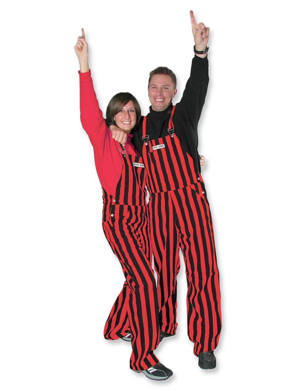Texas Tech Game Bibs Striped Adult Overalls