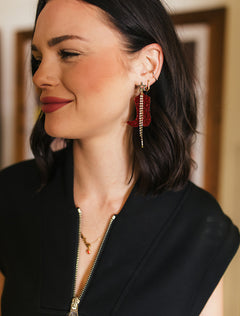 Texas Tech "Game Day" Sparkle Boot Acrylic Dangle Earrings