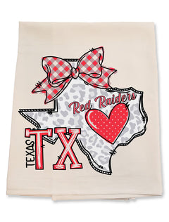 Texas Tech "Heart of Lubbock" Tea Towel