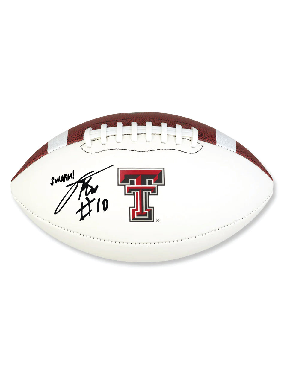 Texas Tech Jacob Rodriguez Autograph Football