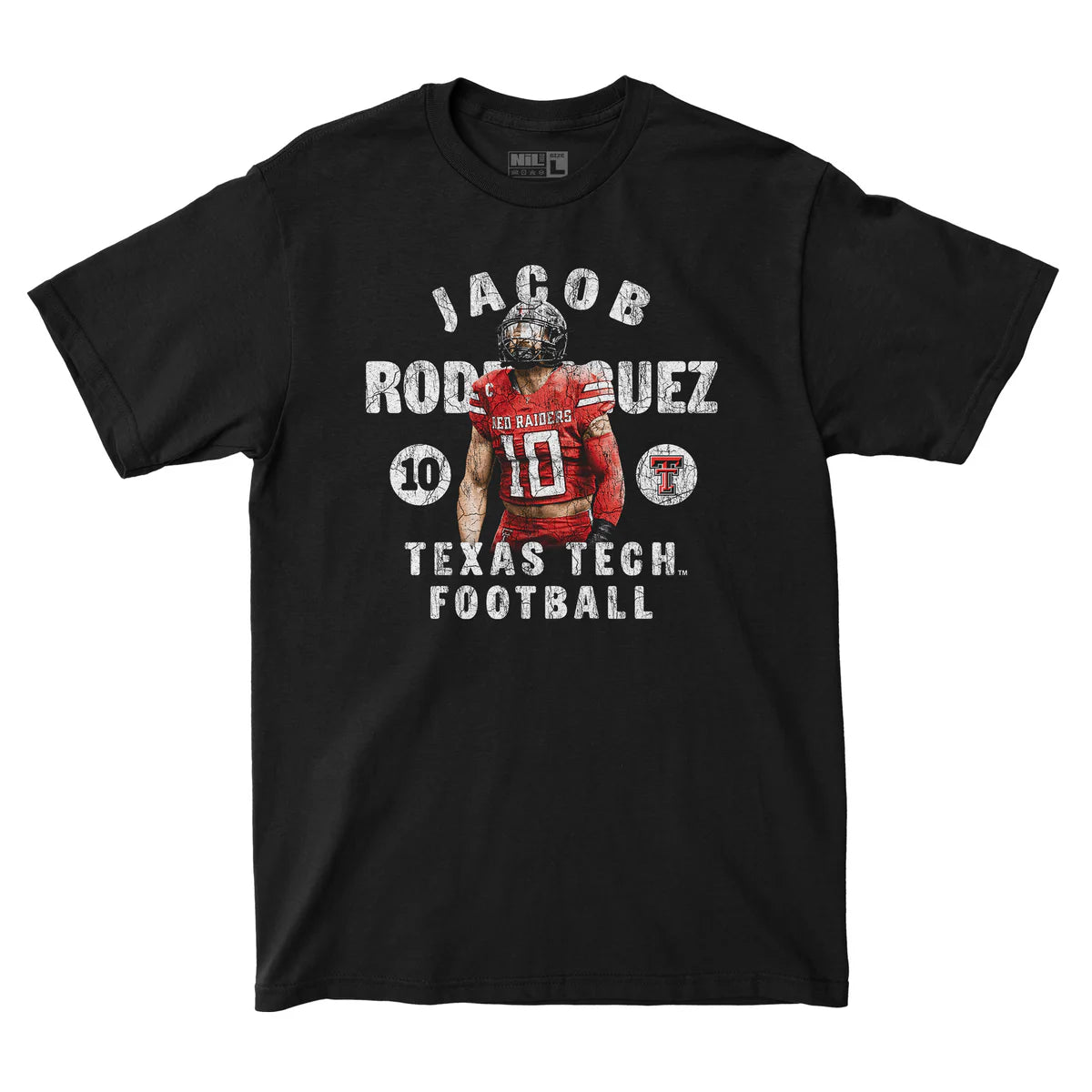 Texas Tech "Jacob Rodriguez" Black T-Shirt