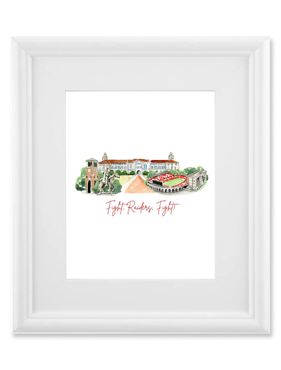 Texas Tech "Landmark" 8" x 10" Framable Print