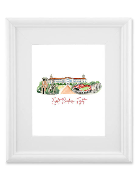 Texas Tech "Landmark" 8" x 10" Framable Print