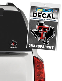Texas Tech GIFTS
Texas Tech Decals, Magnets & Stickers
Student Essentials
Texas Tech grandparent decal

TTU grandparent car sticker

Texas Tech automotive decal

Red Raiders grandparent window sticker

Double T state outline decal

Texas Tech family car accessories

TTU grandparent vehicle decal

Texas Tech pride car sticker

NCAA college team car decal

Color Shock Texas Tech decal