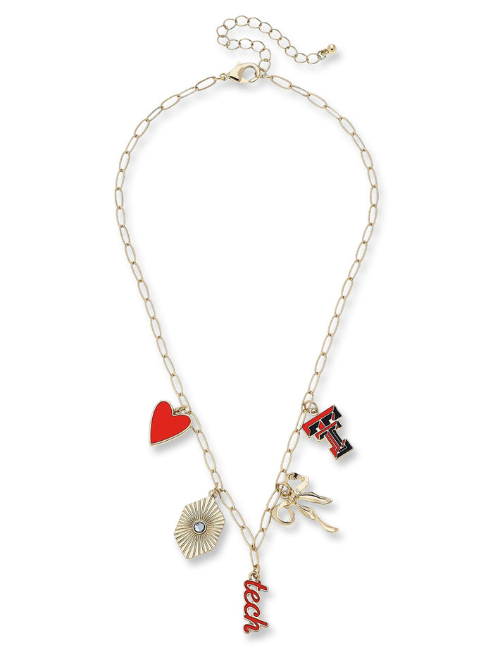 Texas Tech necklace, Texas Tech charm necklace, Red Raiders jewelry, Double T necklace, TTU accessories, Texas Tech graduation gift, Texas Tech game day jewelry, Texas Tech fan gear