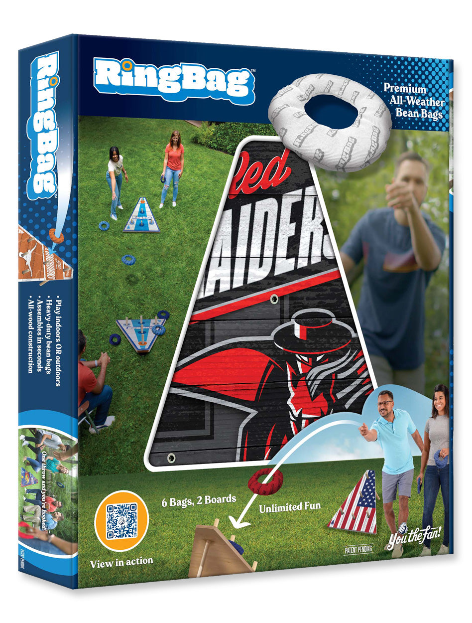 exas Tech GIFTS
Texas Tech Boredom Busters
Texas Tech New Products
Weberous For Development
Texas Tech Red Raiders Ring Toss Game
Official Texas Tech tailgate game
Red Raiders backyard game
Texas Tech party game
Texas Tech indoor outdoor game
Texas Tech portable game set
Ring toss game for college fans
Texas Tech alumni gift idea
NCAA licensed Texas Tech games
Game day Red Raiders fun