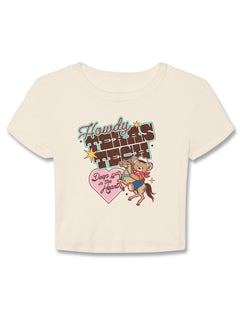 Texas Tech "Round Up" Micro Rib Baby Tee
