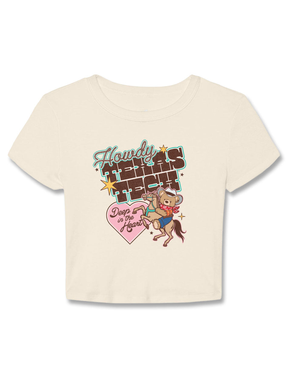 Texas Tech "Round Up" Micro Rib Baby Tee