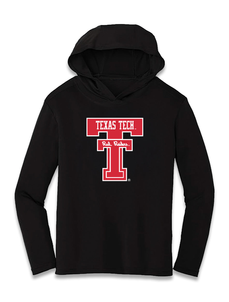 Texas Tech "Scoreboard" Athletic Material YOUTH Hooded Long Sleeve
