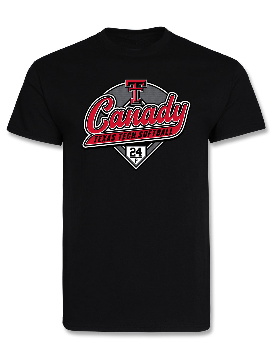 Texas Tech "Softball Canady Script" Short Sleeve Short Sleeve T-Shirt
