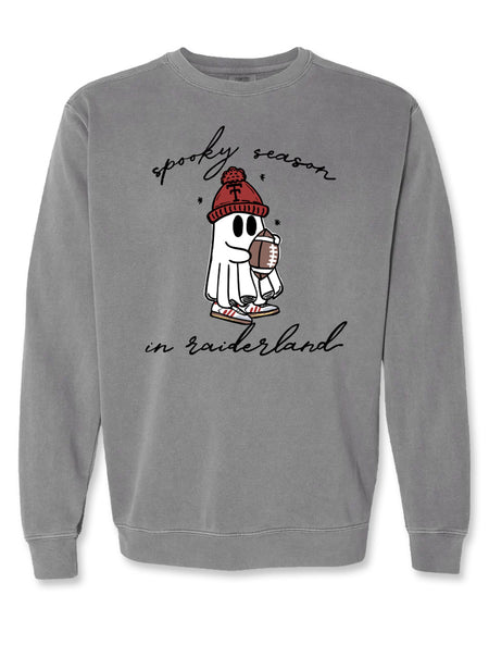 Texas Tech spooky season sweatshirt, Texas Tech Halloween crewneck, Spooky Season in Raiderland sweatshirt, Texas Tech fall sweatshirt, Red Raiders Halloween apparel, Texas Tech ghost sweatshirt, Texas Tech crewneck, Texas Tech seasonal apparel, Texas Tech game day sweatshirt, Red Raiders cozy fall sweatshirt, Texas Tech spirit wear, Texas Tech autumn gear, Raiderland Halloween shirt.Texas Tech Men's Clothing
Texas Tech Women's Clothing
Texas Tech Men's Sweatshirts
Texas Tech Women's Sweatshirts