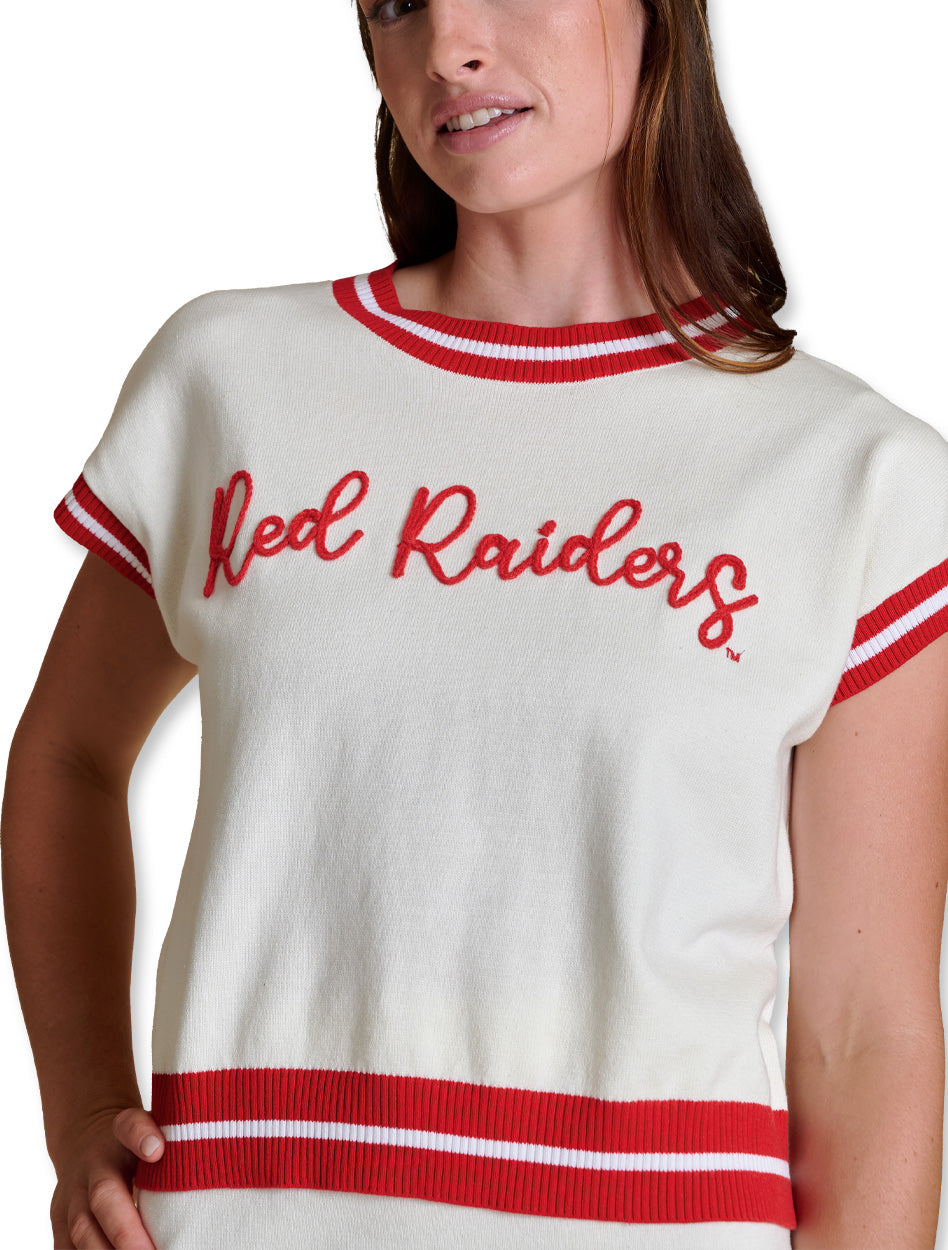 Texas Tech Stewart Simmons Embroidered Varsity Sweater