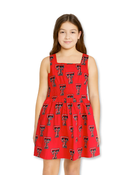 Texas Tech Stewart Simmons "The Girls" Youth Poplin Smocked Dress
