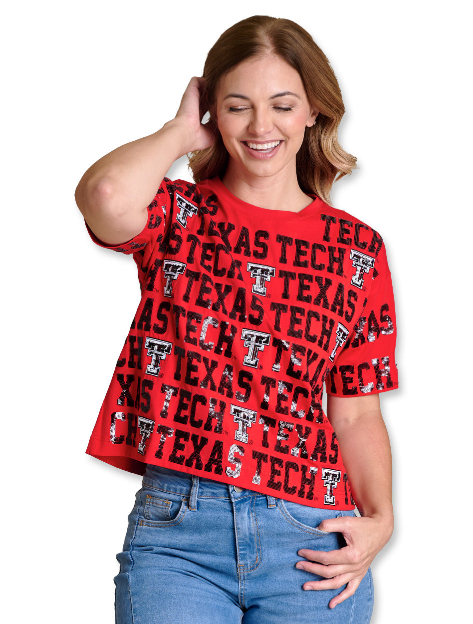 Texas Tech Women's Clothing
Texas Tech Women's Fashion Tops
Texas Tech New Products
Weberous For Development
Texas Tech sequin tee, Stewart Simmons Sequin Repeat shirt, Texas Tech women’s sequin shirt, Red Raiders sparkle tee, Texas Tech game day glitter shirt, Stewart Simmons Texas Tech apparel, Texas Tech fashion game day tee, Red Raider sparkle fan gear, women’s Texas Tech sequin top, Texas Tech short sleeve sequin shirt