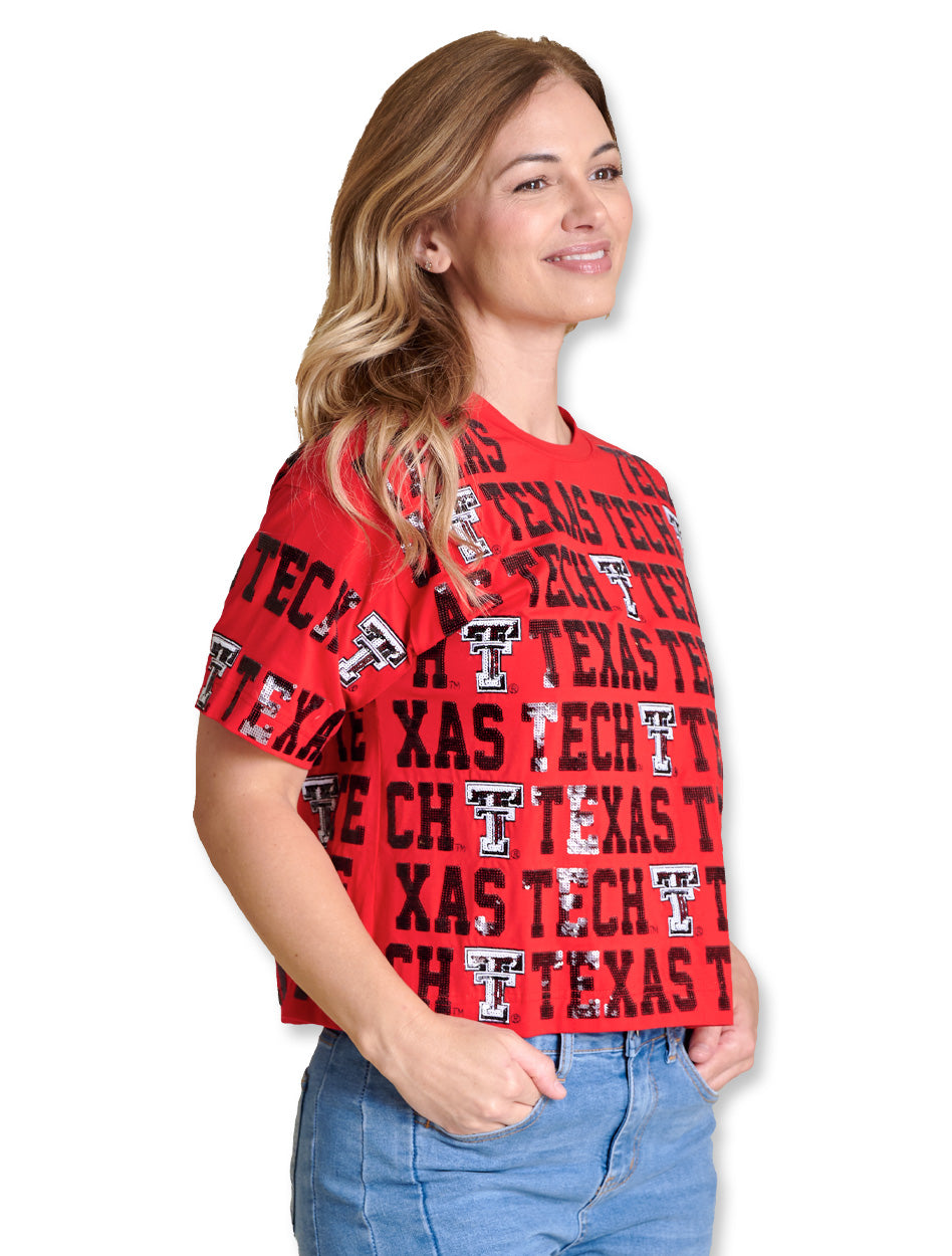 Texas Tech Women's Clothing
Texas Tech Women's Fashion Tops
Texas Tech New Products
Weberous For Development
Texas Tech sequin tee, Stewart Simmons Sequin Repeat shirt, Texas Tech women’s sequin shirt, Red Raiders sparkle tee, Texas Tech game day glitter shirt, Stewart Simmons Texas Tech apparel, Texas Tech fashion game day tee, Red Raider sparkle fan gear, women’s Texas Tech sequin top, Texas Tech short sleeve sequin shirt