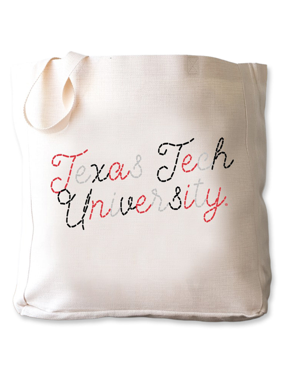 Texas Tech "Stitched Script" Tote