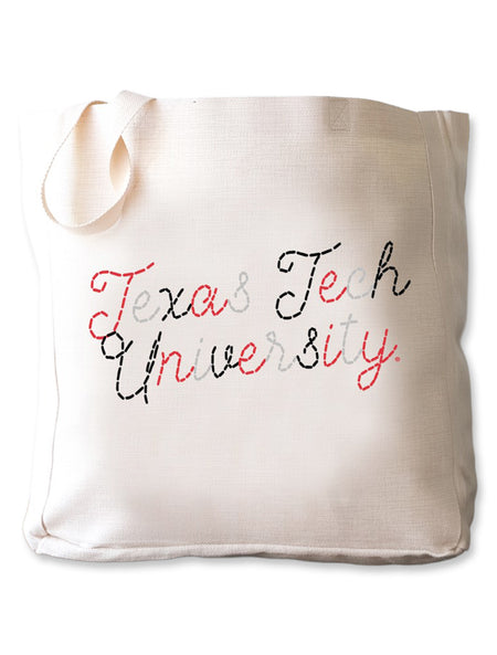 Texas Tech "Stitched Script" Tote