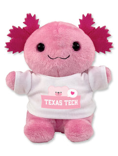 Texas Tech plush, Texas Tech Axolotl, Stubby Axolotl plush, Texas Tech stuffed animal, Red Raiders plush toy, Texas Tech kids gift, Texas Tech dorm decor, cute Texas Tech merchandise, Texas Tech collectible plush, Texas Tech fan gift, Red Raiders Axolotl, Texas Tech Stubby plush.