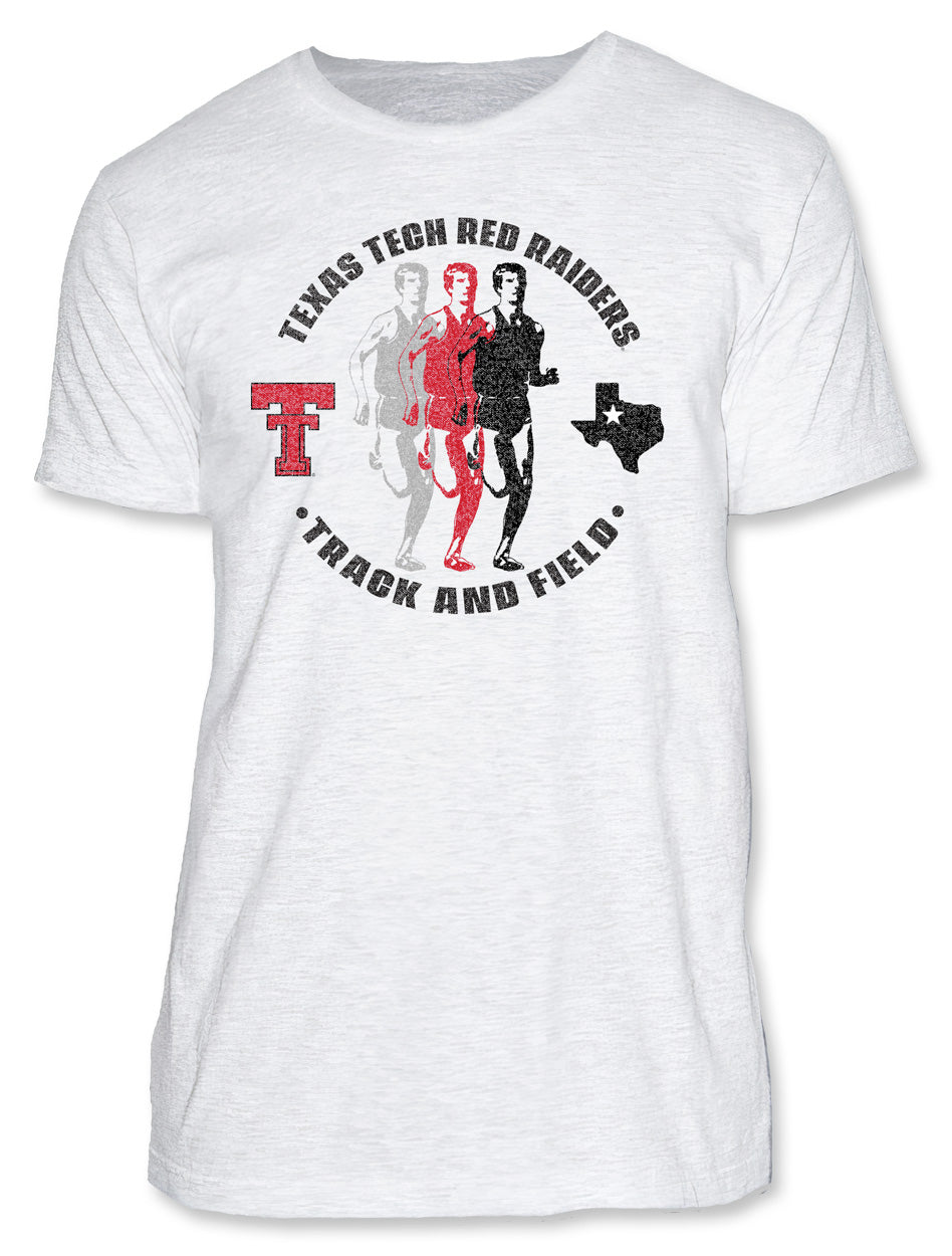 Texas Tech Track &amp; Field T-Shirt, Texas Tech Running Tee, Red Raiders Cotton T-Shirt, NCAA Track &amp; Field Fan Gear, Texas Tech Athletics Apparel, Texas Tech Sportswear, Red Raiders Team T-Shirt.