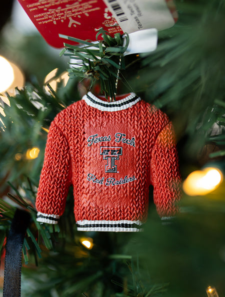 Texas Tech "Ugly Christmas Sweater" Resin Christmas Ornament