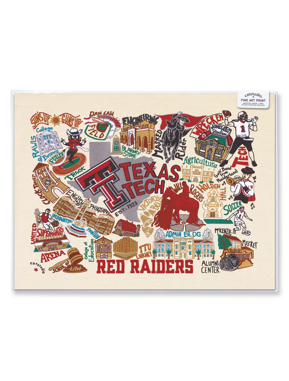 Texas Tech University Collegiate Fine Art Print