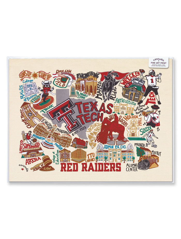 Texas Tech University Collegiate Fine Art Print
