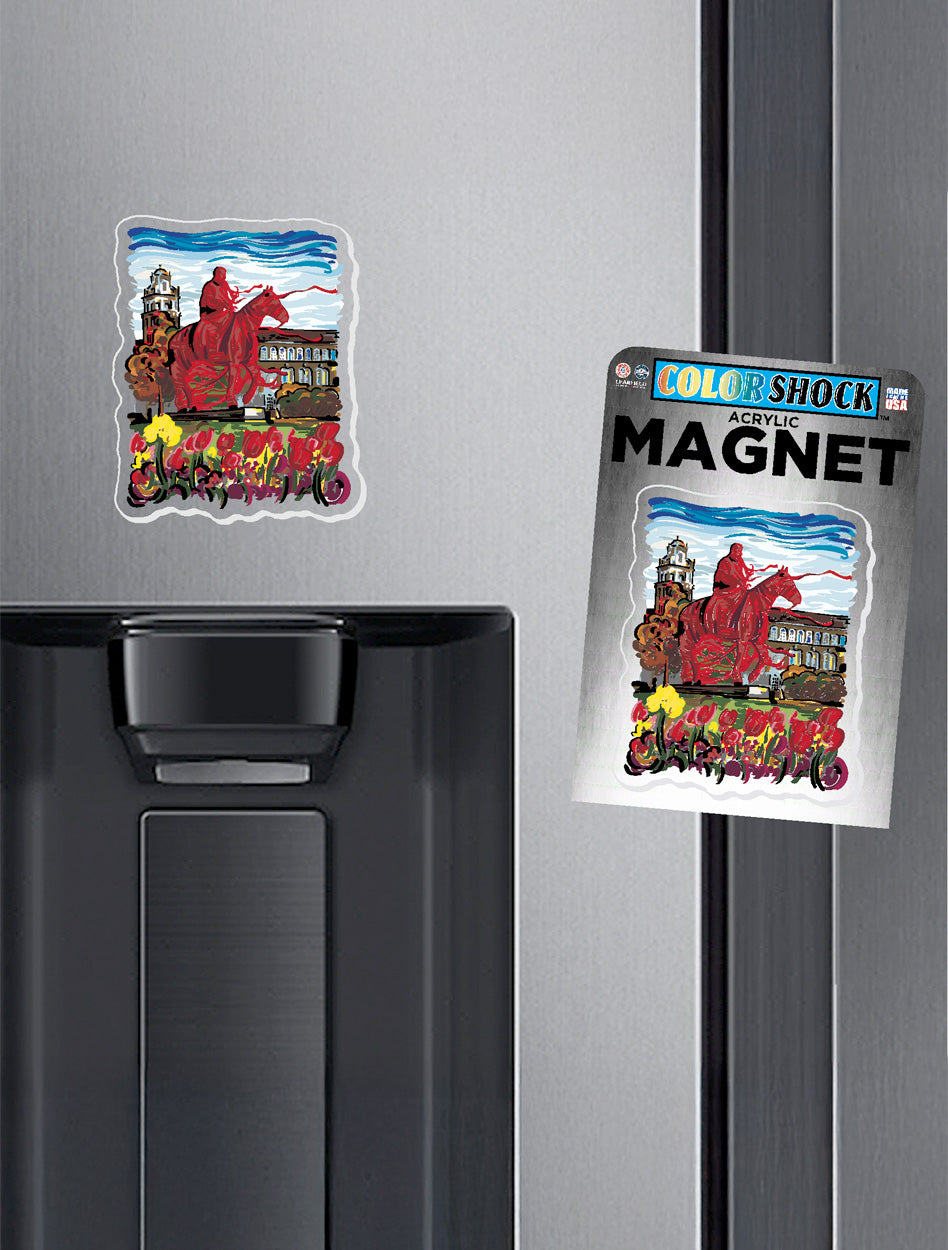 Texas Tech "Wrapped Will Rogers" Artist Rendering Magnet